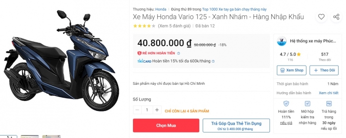 Hậu bối Honda SH 125i đại hạ giá 10 triệu, rẻ ngang Honda Air Blade, diện mạo đẹp mỹ mãn ảnh 1