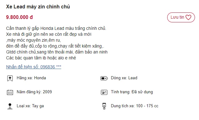 Chiếc Honda Lead giá chỉ 9 triệu, rẻ hơn Honda Vision 25 triệu: Cơ hội cho người săn xe siêu hời! ảnh 1