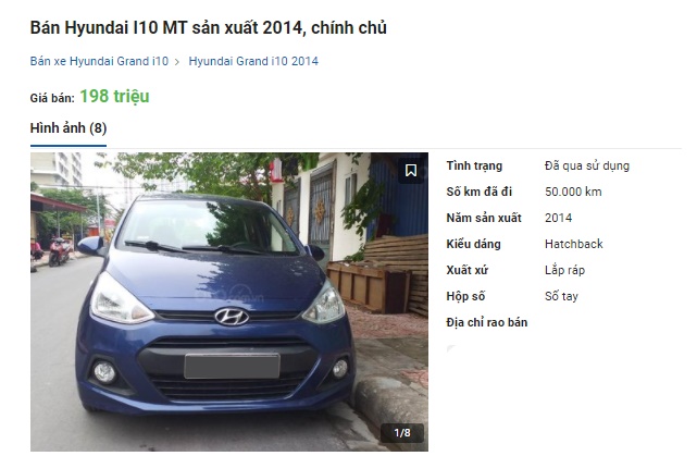 Chiếc Hyundai Grand i10 chỉ còn 198 triệu rẻ như Honda SH khiến Kia Morning đỏ mặt, cơ hội mua xe rẻ ảnh 1