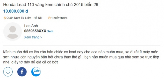 Chiếc Honda Lead giá chỉ còn 10 triệu, rẻ hơn Honda Vision 25 triệu, cơ hội săn xe ngon siêu hời ảnh 1