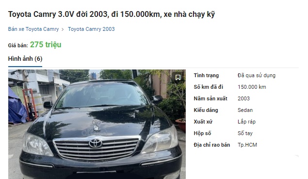 Chiếc Toyota Camry siêu rẻ chỉ còn 275 triệu: Giá thấp hơn Hyundai Grand i10, ngoại hình long lanh ảnh 1