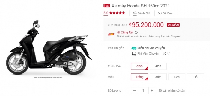 'Lật ngửa' giá xe Honda SH 150i 2021: Giảm ngay 2 triệu cùng loạt voucher khủng cho khách Việt! ảnh 1