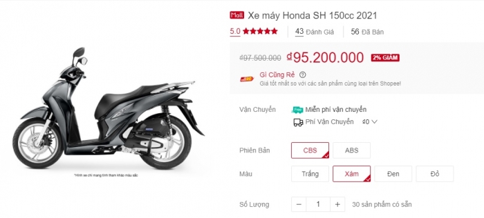 'Lật ngửa' giá xe Honda SH 150i 2021: Giảm ngay 2 triệu cùng loạt voucher khủng cho khách Việt! ảnh 2