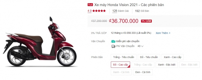 'Tuyệt sắc giai nhân' Honda Vision 2021 bất ngờ giảm giá sau Honda SH Mode khiến dân tình mê mẩn ảnh 1