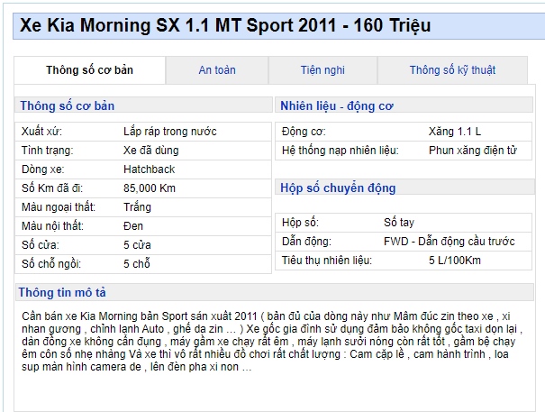 Kia Morning giá chỉ 160 triệu, chỉ tương đương Honda SH 150