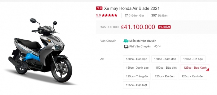 Giá xe Honda Air Blade hạ sâu chạm đáy, rẻ nhất chỉ 41 triệu cạnh tranh Yamaha NVX cực gắt ảnh 3