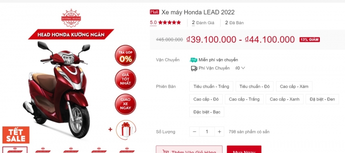 Nối gót Honda SH 125i, Honda Lead 2022 giảm giá sập sàn sau Tết Nguyên Đán khiến khách Việt bất ngờ ảnh 1