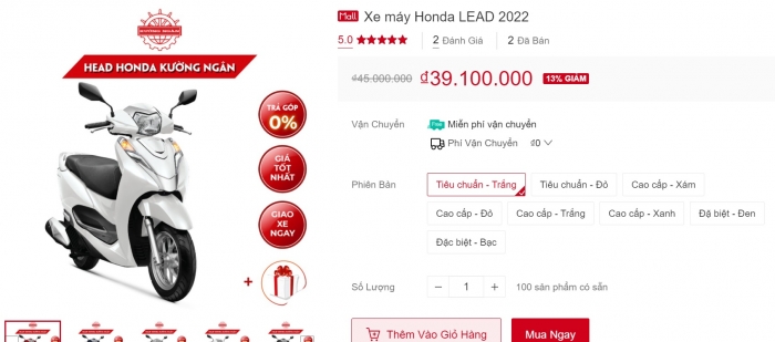 Nối gót Honda SH 125i, Honda Lead 2022 giảm giá sập sàn sau Tết Nguyên Đán khiến khách Việt bất ngờ ảnh 2
