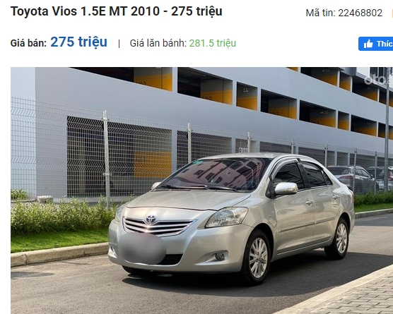 Khách Việt 'đốn tim' trước chiếc Toyota Vios rao bán giá 275 triệu, rẻ hơn Kia Morning mới 100 triệu ảnh 1