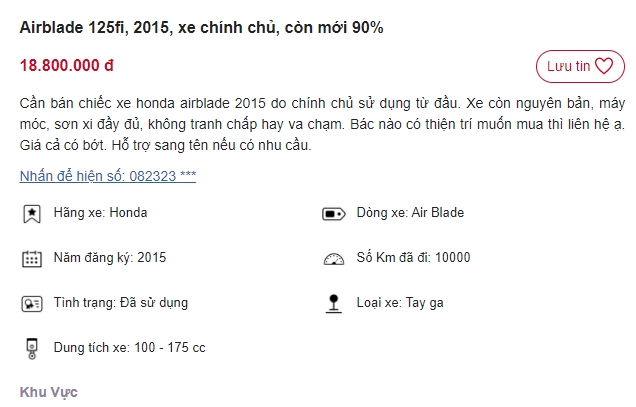 'Xỉu up xỉu down' trước chiếc Honda Air Blade rao bán giá 18 triệu, rẻ ngang Honda Wave Alpha mới ảnh 1