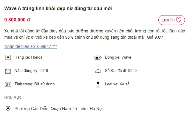 Khách Việt sững sờ với chiếc Honda Wave Alpha rao bán giá 9 triệu, rẻ hơn Yamaha Sirius mới 10 triệu ảnh 1