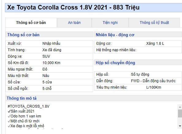 'Lác mắt' với siêu phẩm SUV đô thị Toyota Corolla Cross 2021 'hot hòn họt' rao bán giá rẻ khó tin ảnh 1