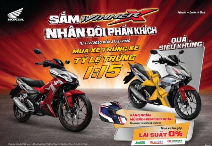 Honda Winner X khuyến mãi