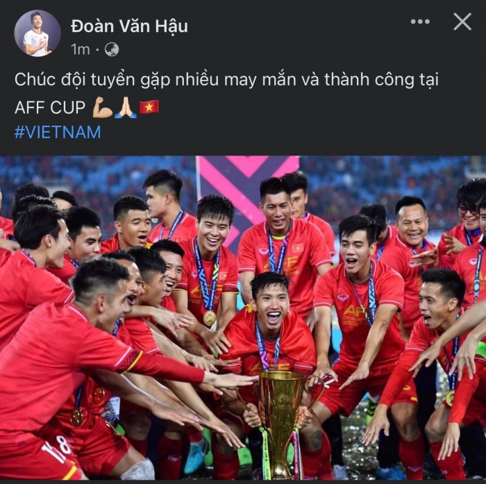 Lỡ hẹn với ĐT Việt Nam, Đoàn Văn Hậu có phản ứng bất ngờ trong ngày đồng đội lên đường dự AFF Cup
