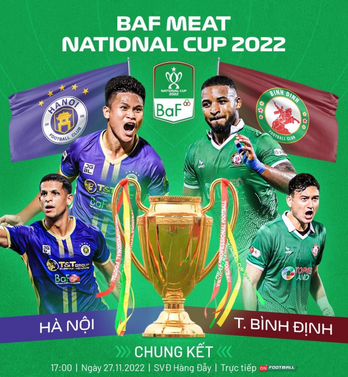 Trực tiếp bóng đá Hà Nội vs Bình Định - Chung kết Cúp Quốc gia 2022: Dàn sao ĐT Việt Nam tỏa sáng