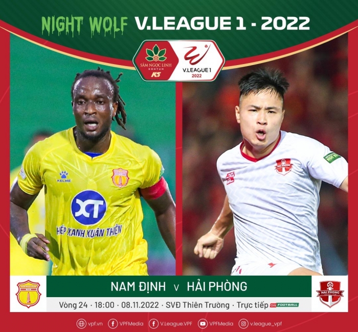 Xem trực tiếp bóng đá V.League 2022: Nam Định vs Hải Phòng ở đâu, kênh nào?