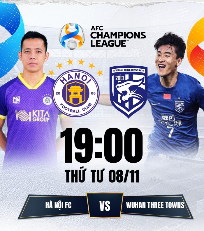 Trực tiếp bóng đá Hà Nội FC vs Wuhan Three Towns - AFC Champions League: Trụ cột ĐT VIệt Nam gây sốt
