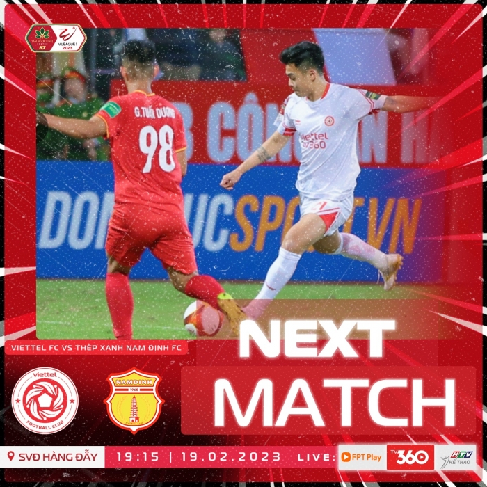 Trực tiếp bóng đá Viettel vs Nam Định - V.League 2023: Cuộc đua vô địch có bước ngoặt khó tin