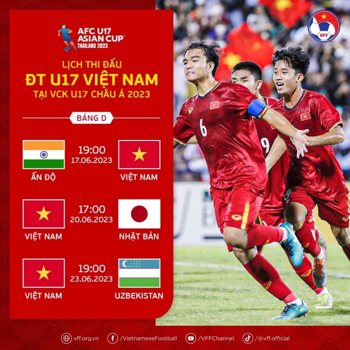 Xem trực tiếp bóng đá U17 Việt Nam vs U17 Ấn Độ ở đâu, kênh nào? Link xem trực tuyến U17 châu Á 2023