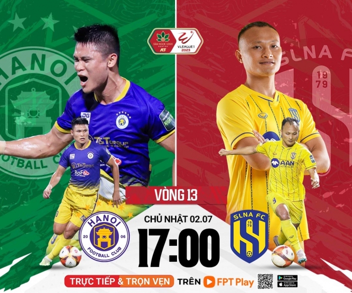 Trực tiếp bóng đá Hà Nội vs SLNA - Vòng 13 V.League 2023: 'Quang Hải mới' làm lu mờ lão tướng ĐTVN?
