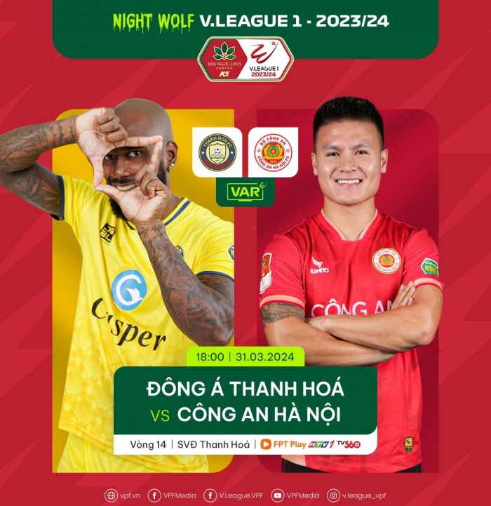 Xem trực tiếp bóng đá Thanh Hóa vs CAHN ở đâu, kênh nào? Link xem trực tuyến V.League 2023/24
