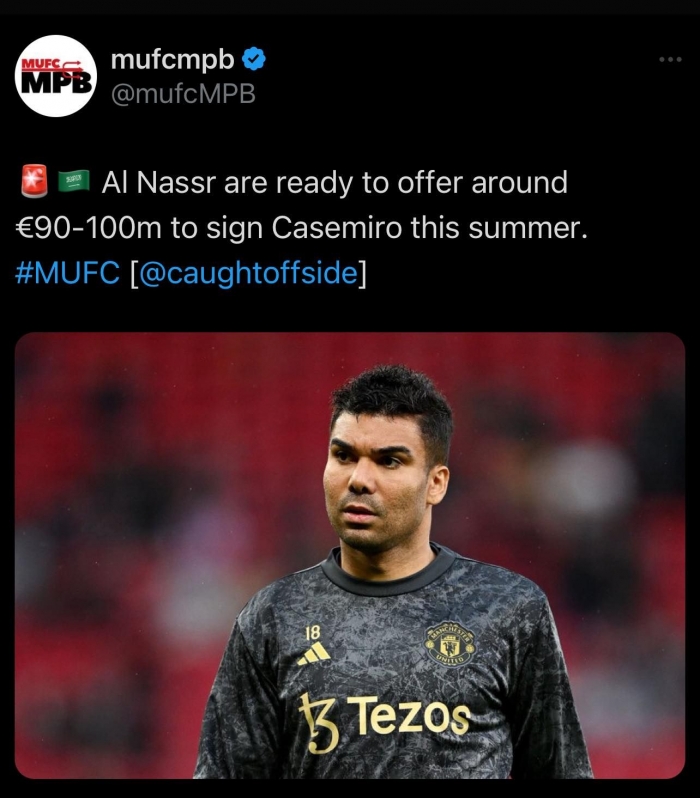 Casemiro đồng ý đến Al Nassr, Manchester United chốt chiêu mộ siêu tiền vệ được cả nước Anh săn đón