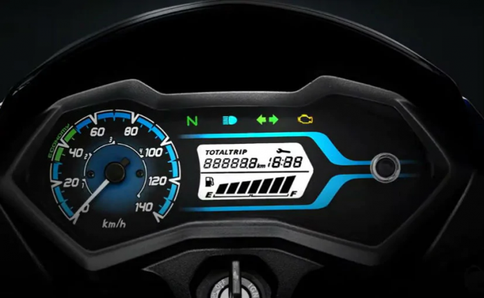 xe côn tay giá rẻ của Honda, Honda Livo BS6 2020, mặt đồng hồ hiển thị