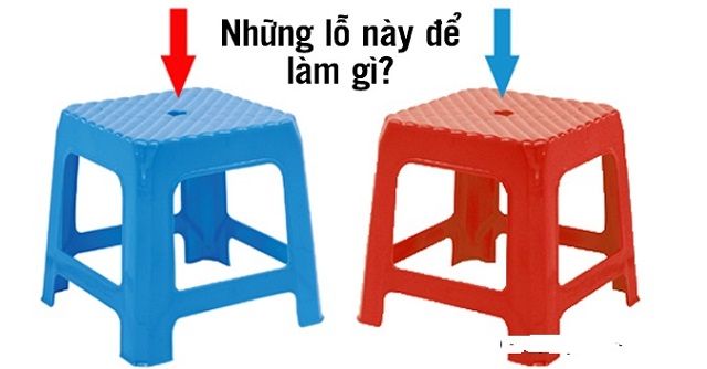 Trên mặt ghế nhựa thường có 1 lỗ hình tròn: Lý do không phải như nhiều người vẫn nghĩ