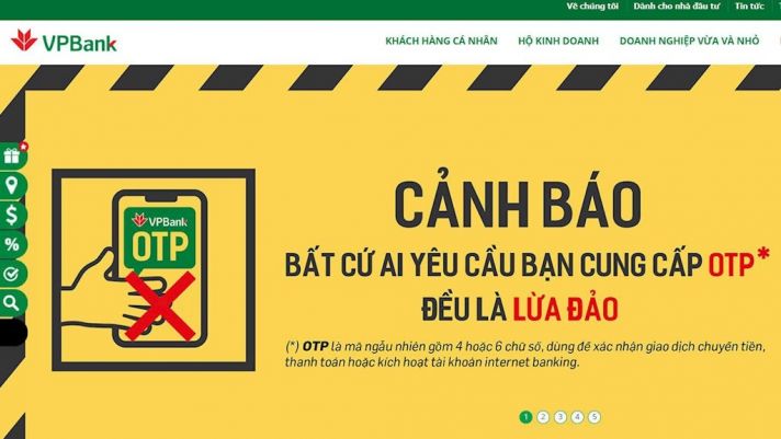 CyRadar cảnh báo đang có nhiều chiến dịch lừa đảo nhắm vào ngân hàng VPBank