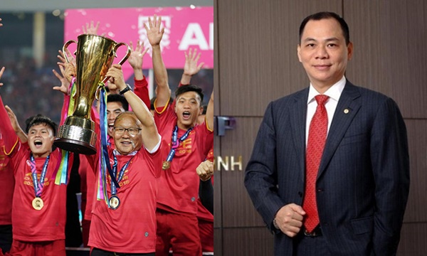 Ngoài trả lương cho thầy Park, tỷ phú Phạm Nhật Vượng còn làm gì cho bóng đá Việt Nam?
