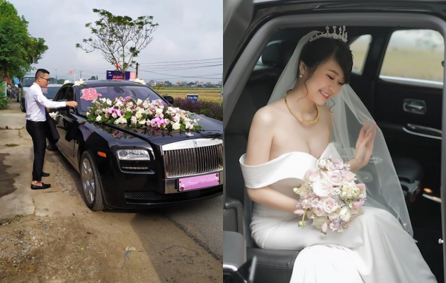 Cư dân mạng tò mò về Rolls-Royce Ghost làm xe rước dâu ở Nghệ An
