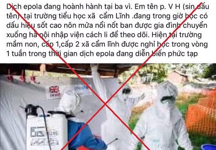 Hà Nội: Một người bị phạt 12,5 triệu đồng vì tung tin đồn về 'dịch epola'
