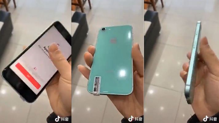 Lộ diện iPhone 9 màu xanh mint, viền iPhone 4, phím home, kích thước gọn gàng!