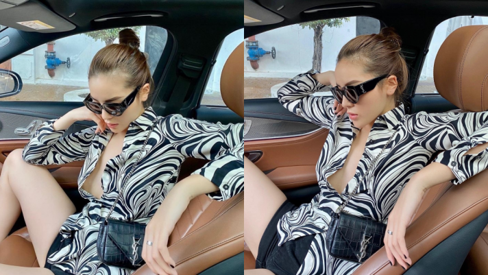 Hoa hậu Kỳ Duyên thả dáng khó đỡ trên Mercedes-Benz E 300 AMG