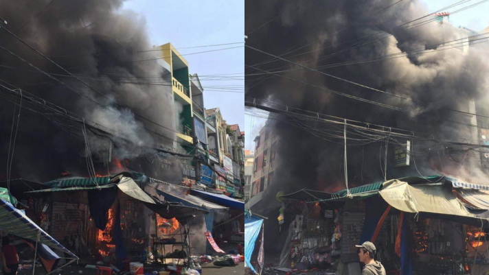 Cháy lớn ở khu vực chợ Hạnh Thông Tây, quận Gò Vấp, TP HCM