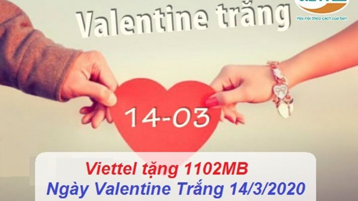 Cách nhận miễn phí 1,1GB mạng 4G Viettel sưởi ấm FA ngày Valentine trắng