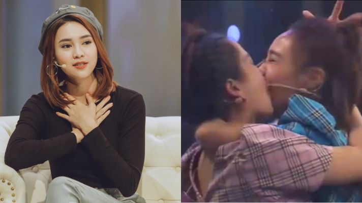 Ninh Dương Lan Ngọc bị bạn thân Nhã Phương cưỡng hôn ngay trên sóng truyền hình