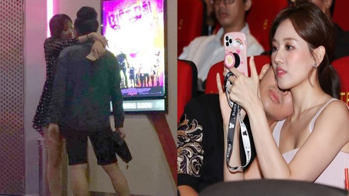 Trấn Thành – Hari Won tình tứ ôm hôn trong rạp chiếu phim khiến fan phát sốt
