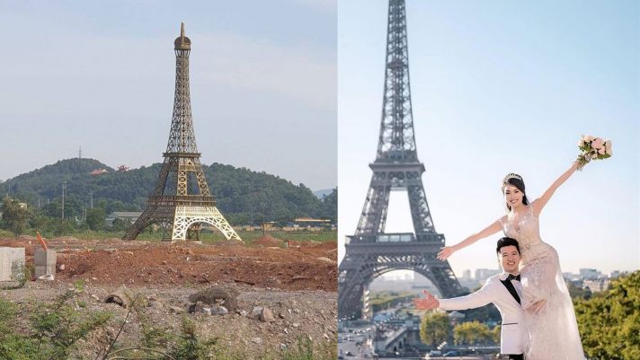 Tháp Eiffel phiên bản Việt ở Thanh Hóa lot top tìm kiếm Google: Âu Hà My, Trọng Hưng bị CĐM gọi tên