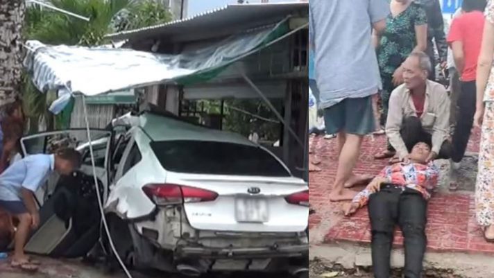 Hãi hùng xe KIA Cerato ‘điên’ lao thẳng vào cửa hàng ở Bạc Liêu, 3 người bị bắn ra ngoài
