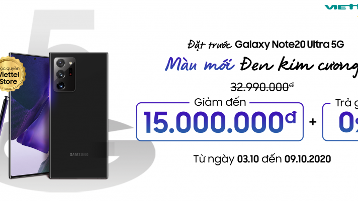 [Độc quyền] Galaxy Note 20 Ultra 5G có thêm màu Đen Kim Cương, duy nhất tại Viettel Store