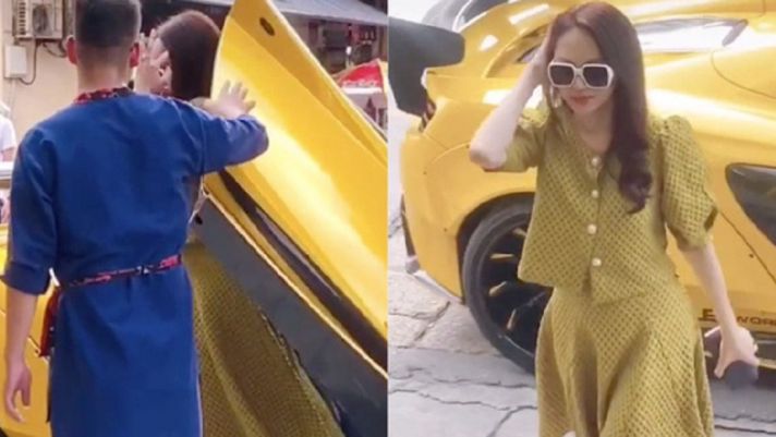 Cip hot 5/10: Hương Giang 'cưỡi' siêu xe chục tỷ, người qua đường 'há hốc' khi cô bước xuống xe
