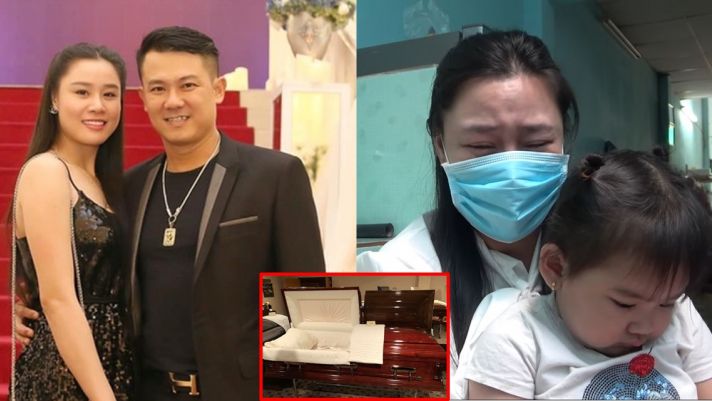 Vợ Vân Quang Long ôm con gái khóc ngất, kể những điềm gở trước khi chồng qua đời