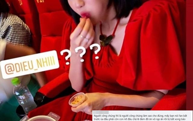 Diệu Nhi 'nhập hội' sao Việt có group anti fan vì dáng ngồi phản cảm trong rạp chiếu phim
