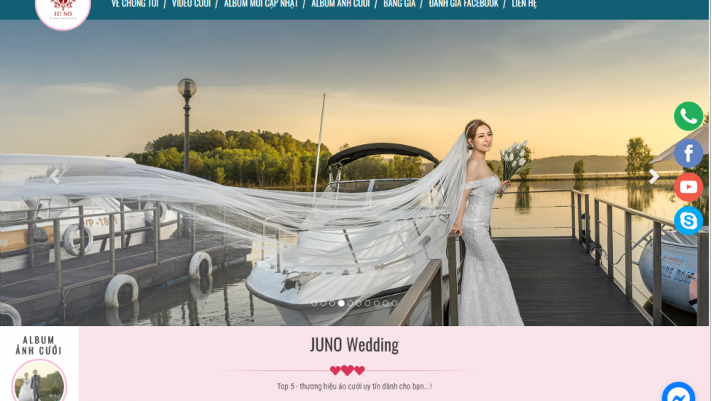 Thiết kế website ảnh viện áo cưới, studio cưới chuyên nghiệp tại Bizfly