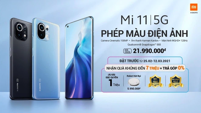 Xiaomi tặng quà trị giá 7 triệu đồng cho khách mua Mi 11 tại Việt Nam