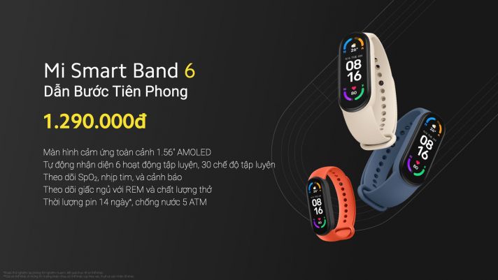 Mi Smart Band 6 chính hãng tại Việt Nam có giá từ 1.29 triệu