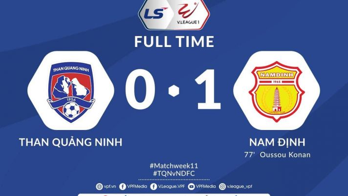 Kết quả bóng đá Than Quảng Ninh vs Nam Định: Đội bóng thành Nam thu hẹp khoảng cách với HAGL