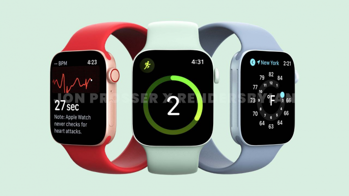 Hé lộ thiết kế giống iPhone 12 của Apple Watch 7 