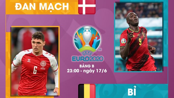 Xem trực tiếp Đan Mạch - Bỉ bảng B EURO 2021: Link VTV3 HD siêu nét, siêu mượt